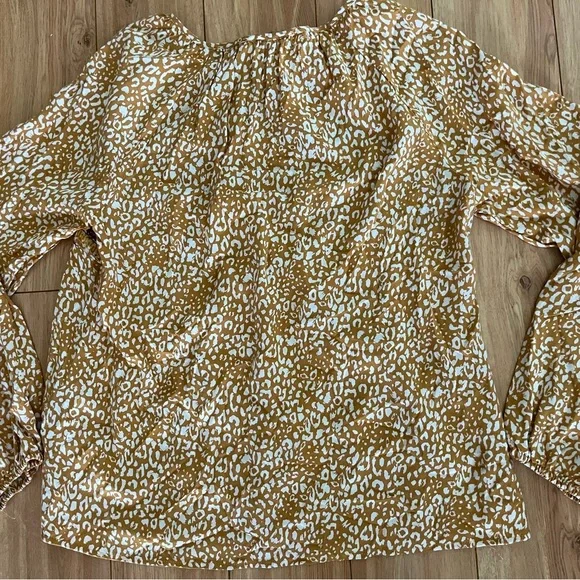 Savanna Jane Women's Gold, Cream and Multicolor Embroidery Boho Blouse SZ L - Picture 3 of 4